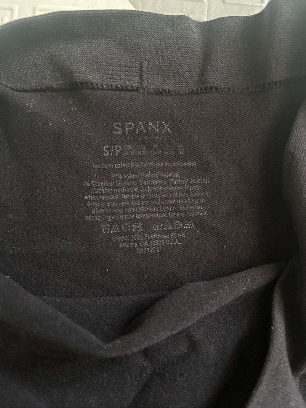 SPANX Black Full-Length High-Waist Leggingsw - Picture 8 of 8